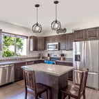 Suspension à une lumière en bronze huilé