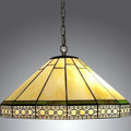 Tiffany-style 2-light Yellow and Green Roman Hanging Pendant Light