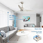 Ventilateur de plafond intérieur en bois de 142 cm (56 pouces) avec lumière et télécommande, 3 pales en bois, pour chambre à coucher - Diamètre : 142 cm (56 pouces)