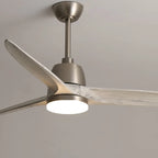 Ventilateur de plafond intérieur en bois de 142 cm (56 pouces) avec lumière et télécommande, 3 pales en bois, pour chambre à coucher - Diamètre : 142 cm (56 pouces)