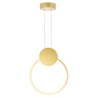 Mini pendentif à poulie 10 pouces LED or satiné - Or satiné