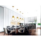 Mini pendentif à poulie 10 pouces LED or satiné - Or satiné