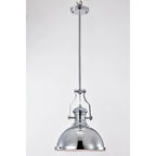 Suspension Didia à une lumière, dôme chromé de 33 cm (13 pouces)