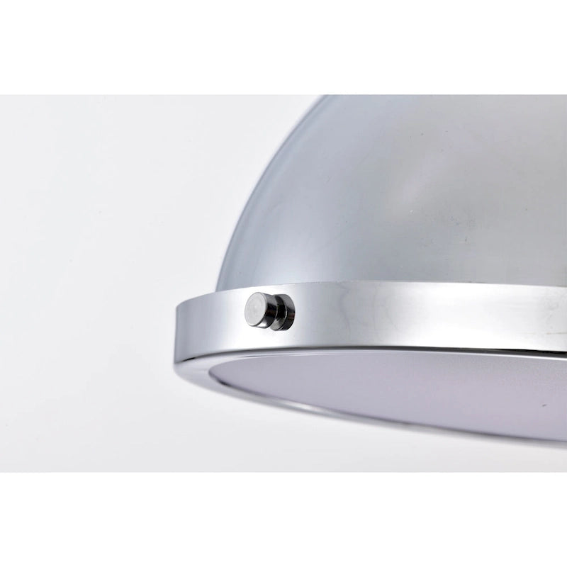 Suspension Didia à une lumière, dôme chromé de 33 cm (13 pouces)