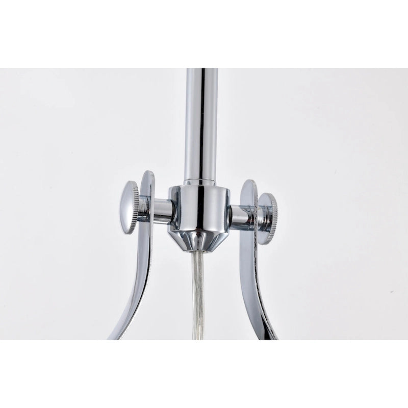 Suspension Didia à une lumière, dôme chromé de 33 cm (13 pouces)