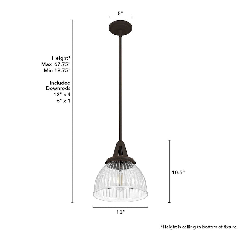 Suspension Hunter Cypress Grove 10 à une lumière - Îlot, Salle à manger - Style industriel, transitionnel, contemporain