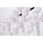 Lustre suspendu bohème Roly 16 pouces à perles blanches, 1 lumière