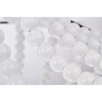 Lustre suspendu bohème Roly 16 pouces à perles blanches, 1 lumière