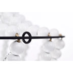 Lustre suspendu bohème Roly 16 pouces à perles blanches, 1 lumière