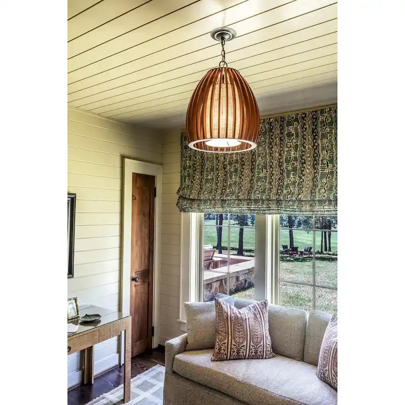 Suspension en bois Carling de Currey &amp; Company - 19 cm de hauteur x 17 cm de diamètre