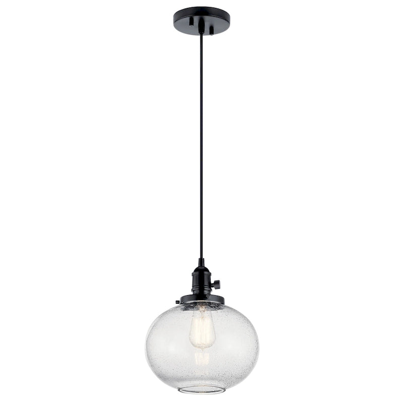 Suspension Kichler Lighting Avery 9,75 po à 1 lumière, globe noir, mini