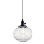 Suspension Kichler Lighting Avery 9,75 po à 1 lumière, globe noir, mini