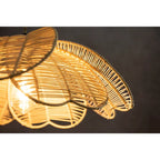 Suspension bohème en rotin à motif floral - Style bord de mer - 50 cm de large