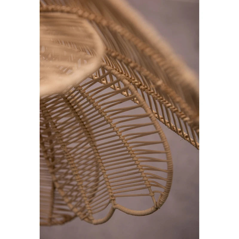 Suspension bohème en rotin à motif floral - Style bord de mer - 50 cm de large