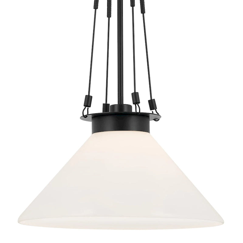 Suspension Kichler Lighting Albers 18,25 po à 1 lumière noire