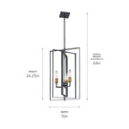 Suspension noire à 3 lumières de la collection Taubert de Kichler Lighting