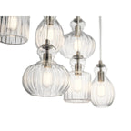 Lustre linéaire à 6 lumières en nickel brossé de la collection Riviera de Kichler Lighting