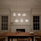 Lustre linéaire à 6 lumières en nickel brossé de la collection Riviera de Kichler Lighting