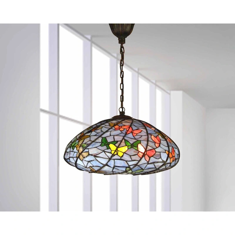 Pendentif Tiffany papillon bleu Springdale 20 W