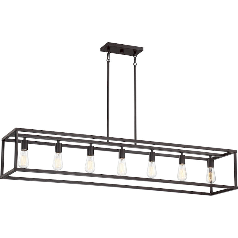 Lustre linéaire à 7 lumières New Harbor pour îlot central