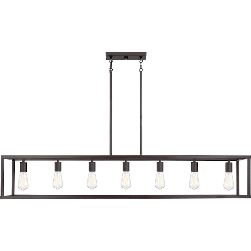 Lustre linéaire à 7 lumières New Harbor pour îlot central