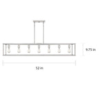 Lustre linéaire à 7 lumières New Harbor pour îlot central