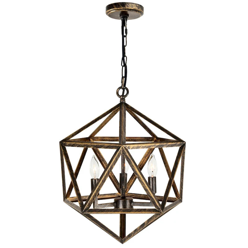 Amazon 3 Light Up Pendant With Antique forged copper Finish - Antique Forged Copper