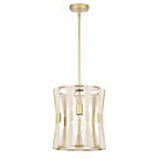 Pendentif Amara 12 pouces ivoire corde dorée avec 1 lumière