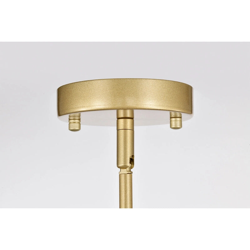 Pendentif Amara 12 pouces ivoire corde dorée avec 1 lumière