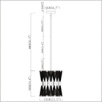 Pendentif Amara 12 pouces ivoire corde dorée avec 1 lumière