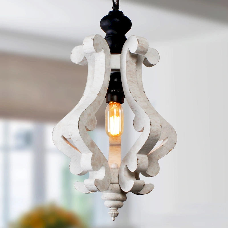 Suspension rustique en bois Oaks Aura, luminaire pour îlot de cuisine, lustre de style campagnard pour couloir, suspension pour salle à manger