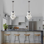 Suspension rustique en bois Oaks Aura, luminaire pour îlot de cuisine, lustre de style campagnard pour couloir, suspension pour salle à manger