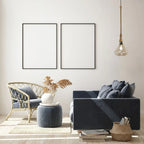 Suspension Cristobal River of Goods en verre ambré avec cache-cordon en jute - 8,5 x 8,5 x 45/74,5