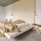 Suspension Cristobal River of Goods en verre ambré avec cache-cordon en jute - 8,5 x 8,5 x 45/74,5