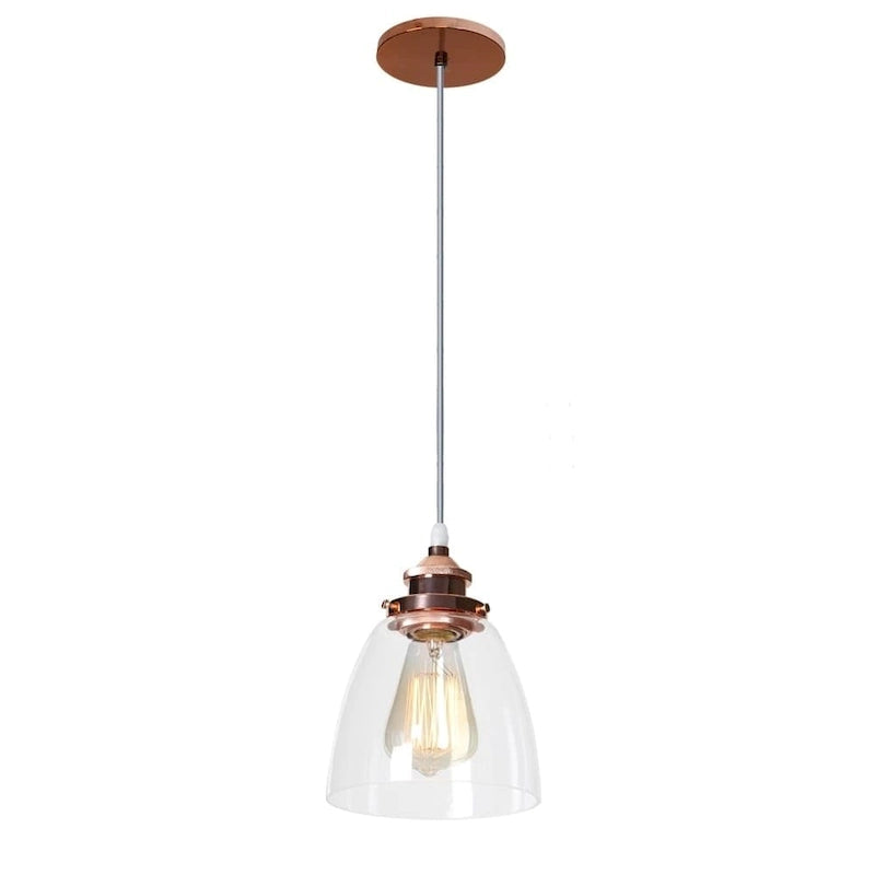 Maret 1-Light Rose Gold- Shaded Pendant Edison Bulb Included