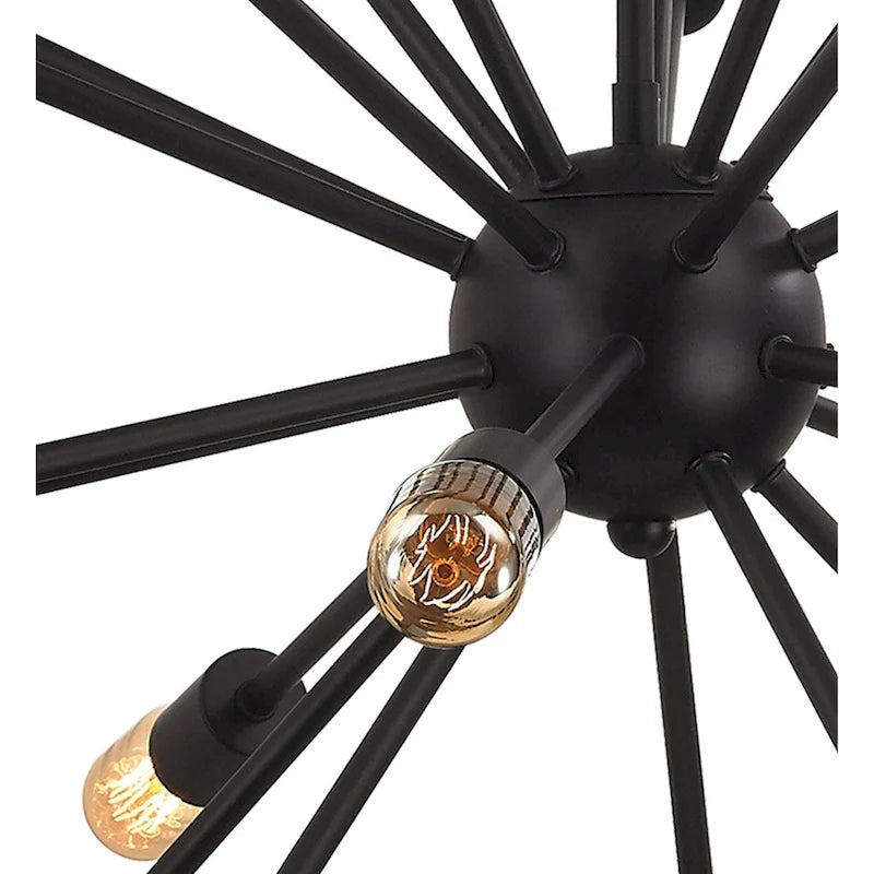 Lustre Elk Home Delphine en métal bronze huilé à 24 lumières