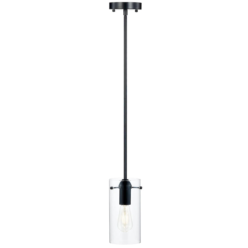 Suspension CO-Z Farmhouse en verre transparent - Noir
