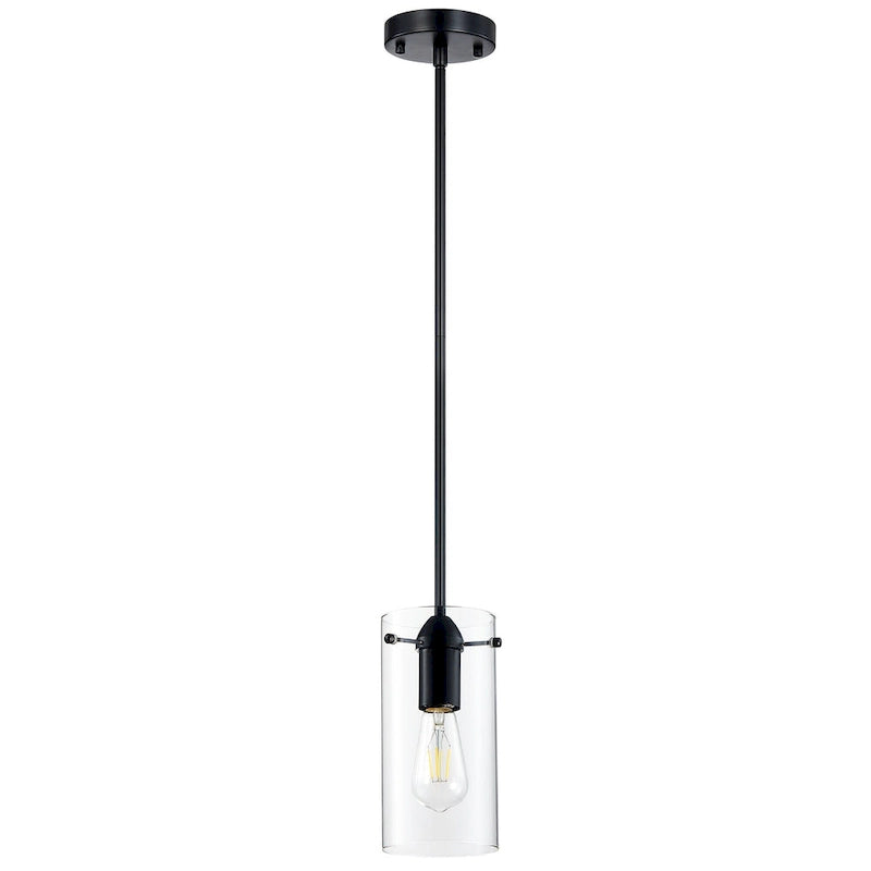 Suspension CO-Z Farmhouse en verre transparent - Noir