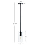 Suspension CO-Z Farmhouse en verre transparent - Noir