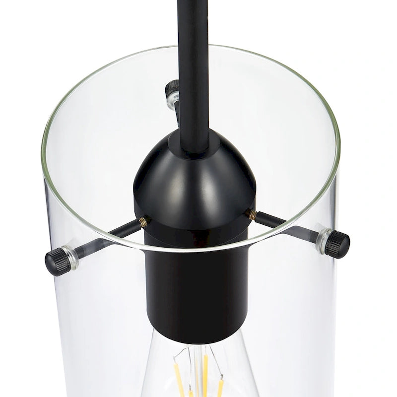 Suspension CO-Z Farmhouse en verre transparent - Noir