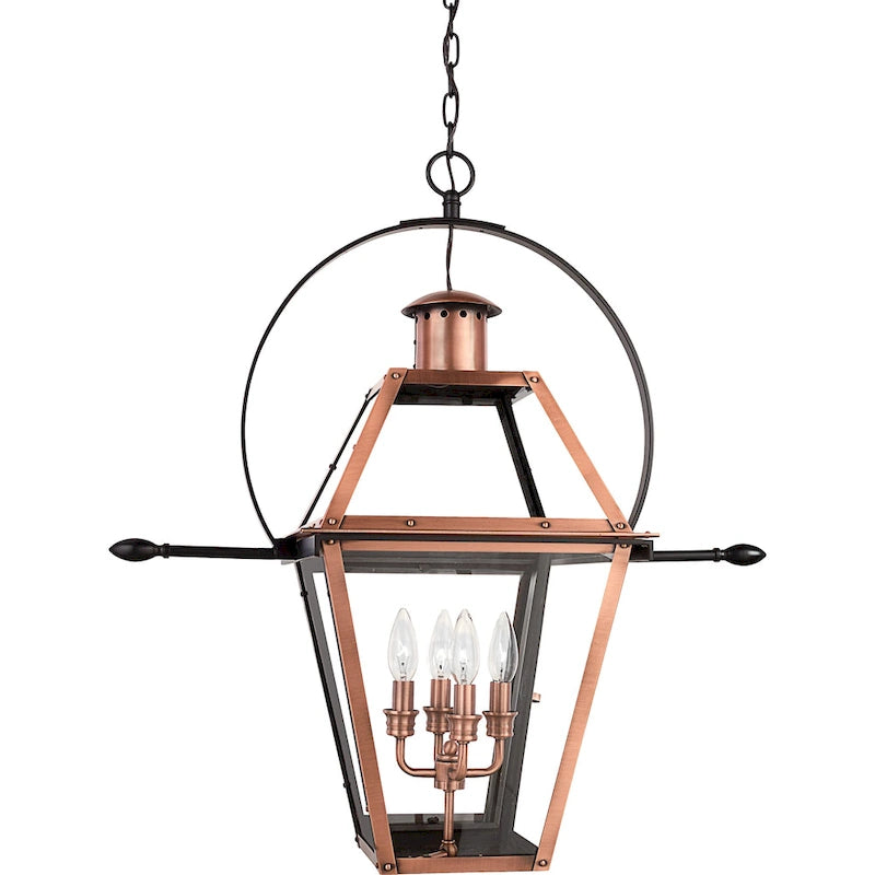 Rue De Royal 4-Light Aged Copper Rustic Pendant