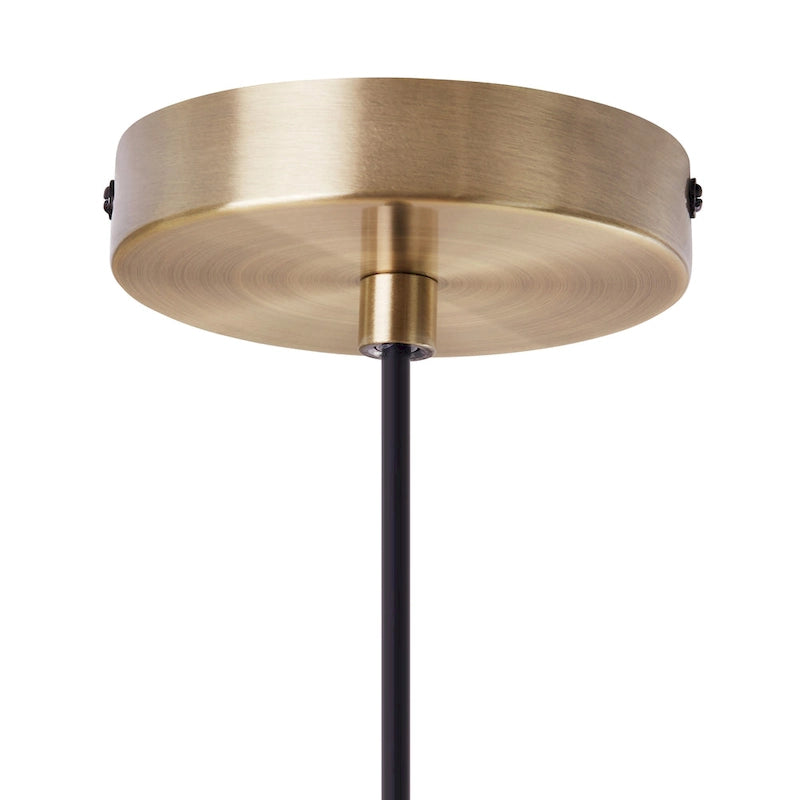 Suspension lumineuse Charlotte River of Goods en métal et corde de chanvre tressée - 15,5 x 15,5 x 15,75/62,75