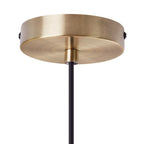 Suspension lumineuse Charlotte River of Goods en métal et corde de chanvre tressée - 15,5 x 15,5 x 15,75/62,75