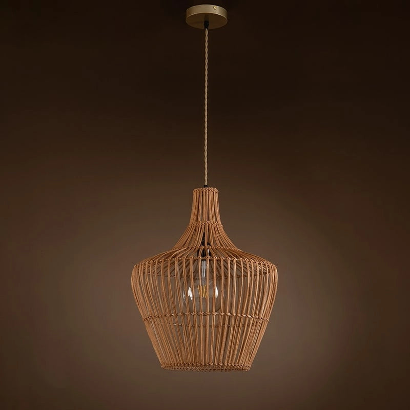 Suspension bohème en rotin faite main Ailsa - 19,7 x 15,7