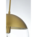 Suspension à une lumière avec verre transparent de 30 cm