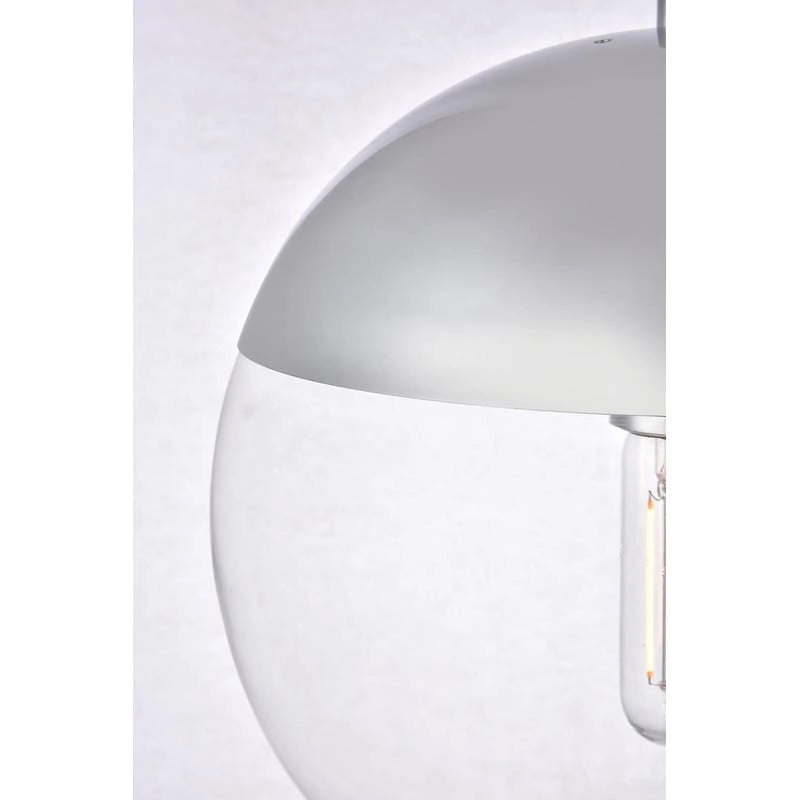 Suspension à une lumière avec verre transparent de 30 cm