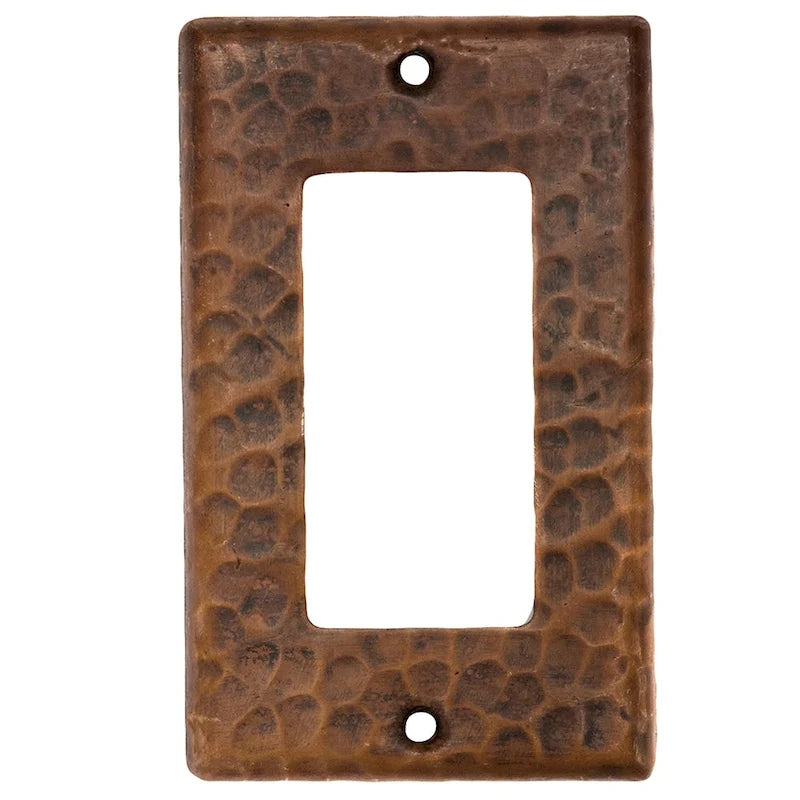 Plaque de protection pour interrupteur différentiel/à bascule en cuivre Premier Copper Products - Quantité : 4 (SR1_PKG4) - Marron