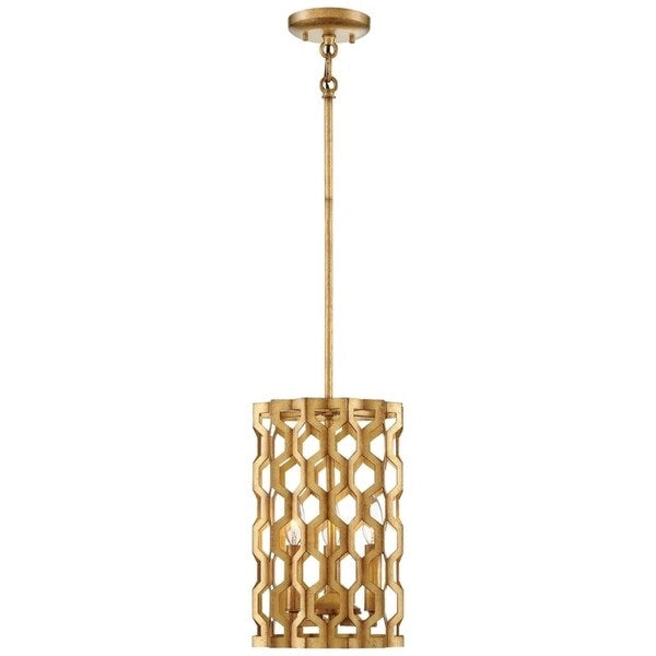 Metropolitan Coronade Pandora Gold Leaf 3 Light Mini Pendant