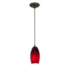 Access Lighting Merlot Bronze Cord Pendant with Red Sky Shade