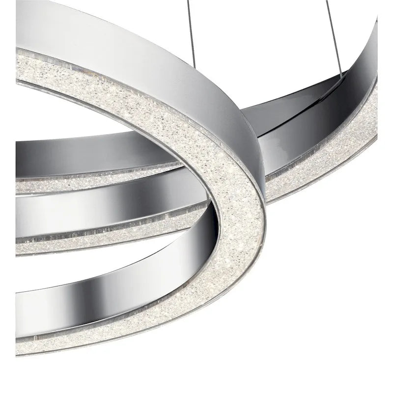 Pendentif Elan Opus chromé à 3 anneaux